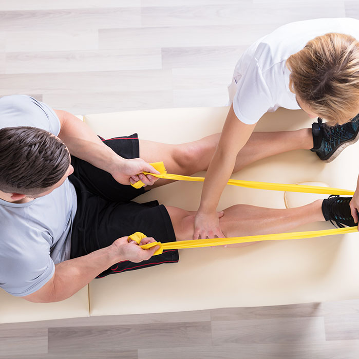 patient getting physical rehabilitation for auto accident injury in Allen